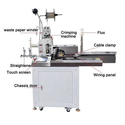1-8mm Eintrittslänge Stripping Twisting Tinning Dipping Tin Auto Terminal Crimping Maschine