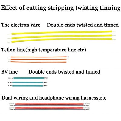 Multifunktionelle Wire Cut Strip Twist Tinning-Maschine zum Schneiden von Länge 8mm-99999mm