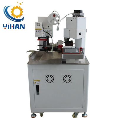 4000PCS/h Hochproduktivität Zwei-Kopf-Kremmmaschine für Kupferkabeldraht-Terminal