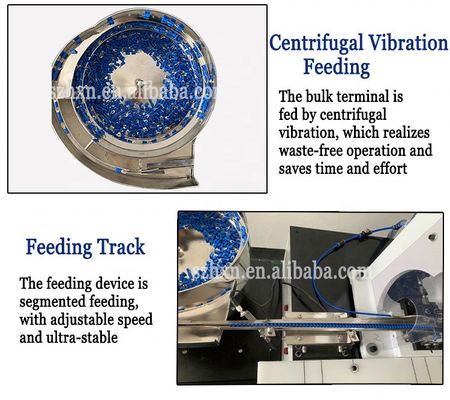 30 mm Druckschlag automatische Vibrationsplatte Zuführung Stromkabel Crimping-Maschine
