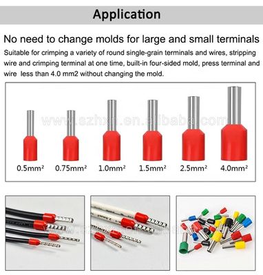 Geschwindigkeitscrimping Loose Isolierrohr-Terminalcrimping-Maschine mit Vier-Kantencrimping