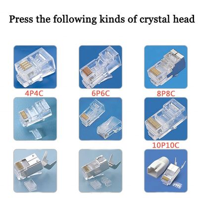2P2C-8P8C Anwendbares RJ45-Konnektor-Kremmmaschine mit 0,5 T-Kremmleistung